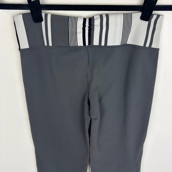 Lululemon Womens Gather Crow Crop Light Grey Groovy Stripe Nimbus Crop Leggings - Picture 6 of 8